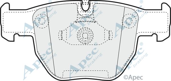 APEC BRAKING Комплект тормозных колодок, дисковый тормоз PAD1325